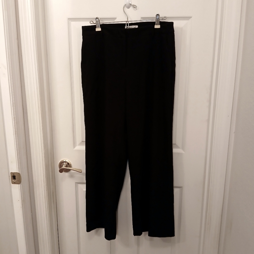 Vintage Coldwater Creek Dress Slacks Pants Women's Size P10 Black Velour